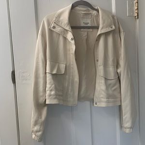 Abercrombie & Fitch Cream Moto jacket
